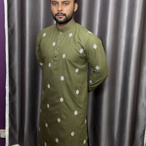 Luxury Panjabi Olive