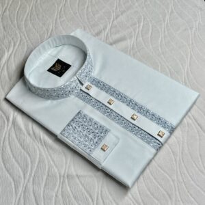 Premium Embroidery Panjabi Golden Pani/Water Colour