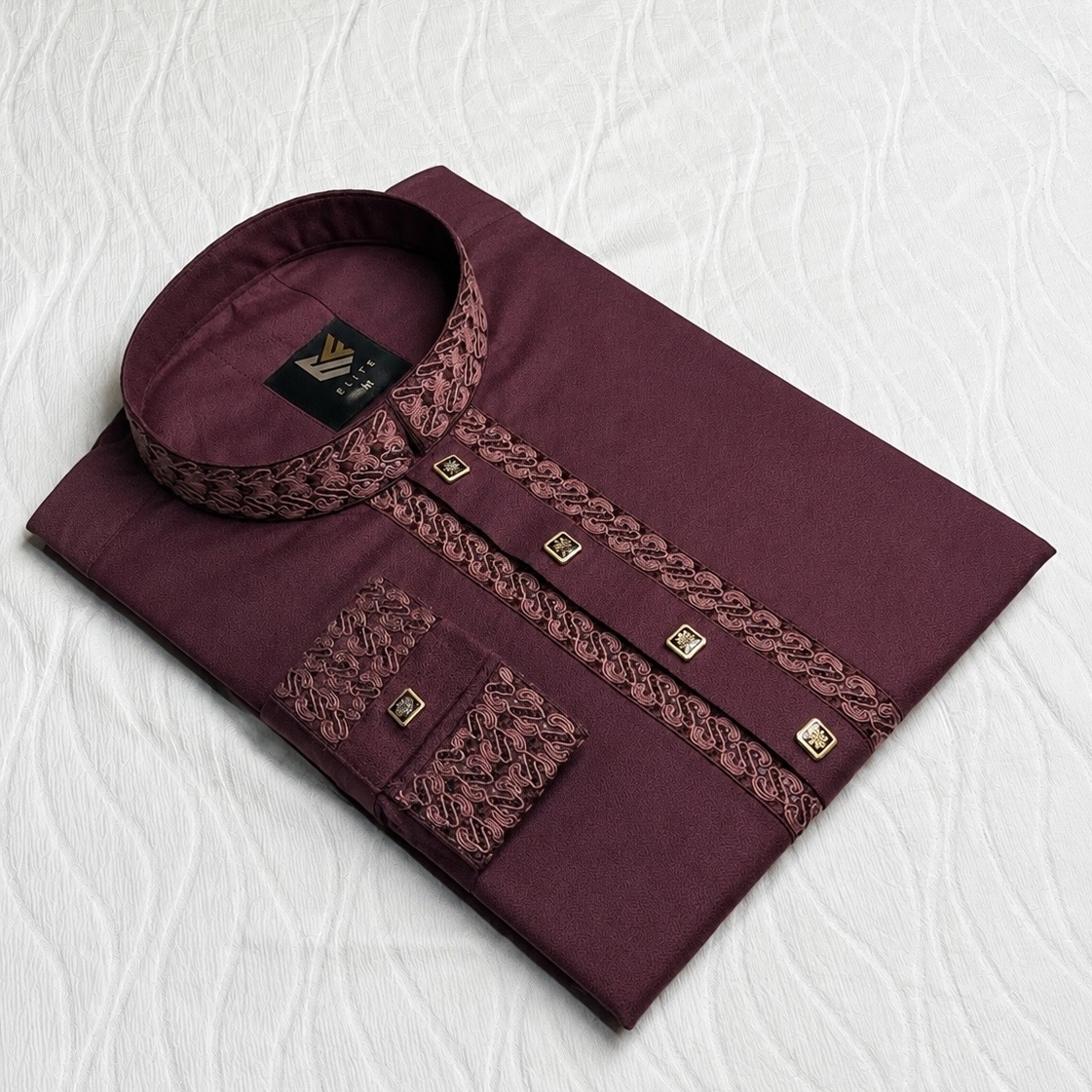 Premium Embroidery Panjabi Merun