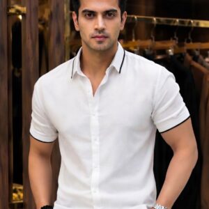 RIB HALF SHIRT